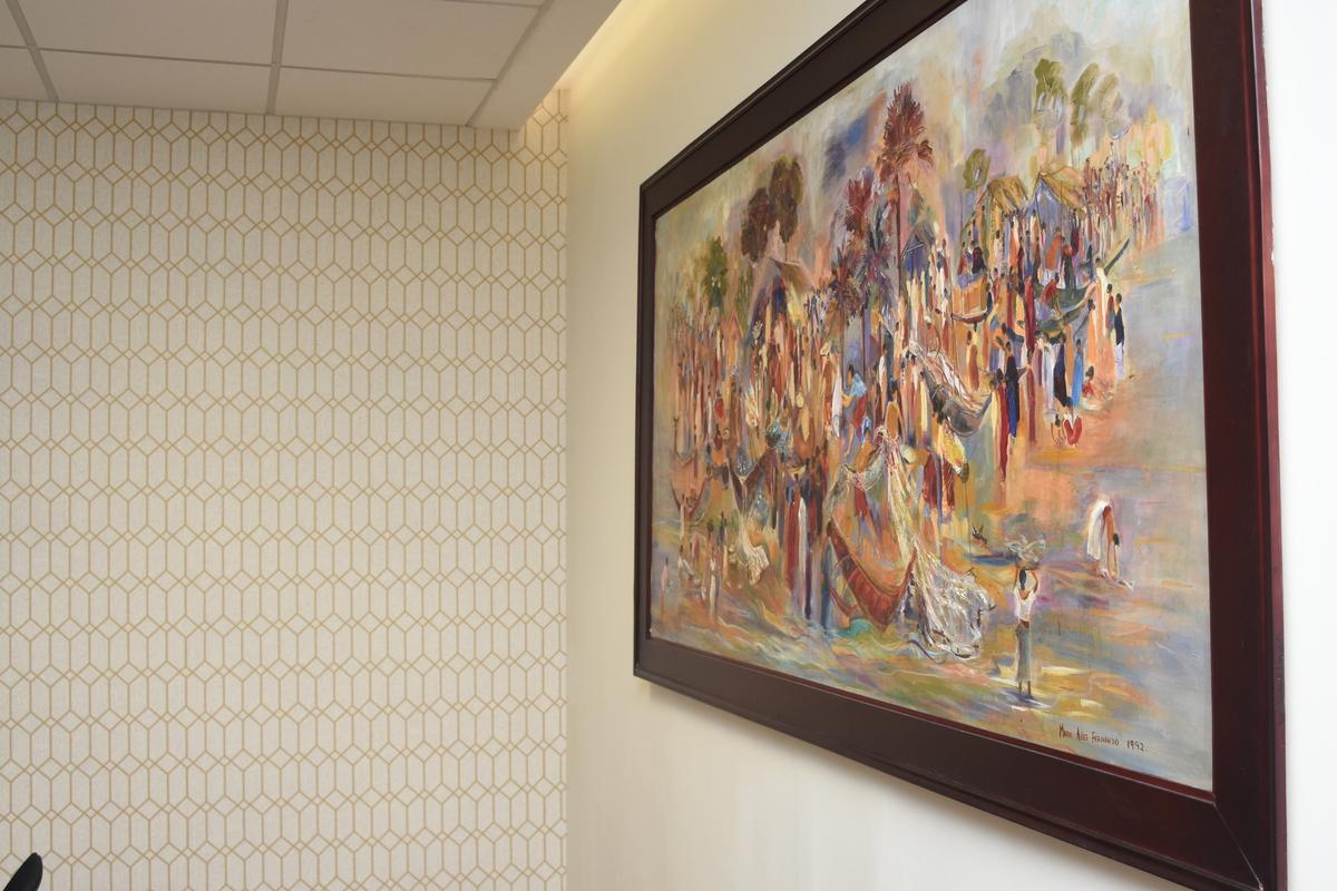 Apartment feature wall art